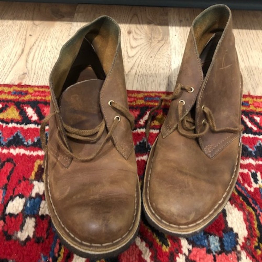 Clarks Classic Desert Boot Beeswax Leather Brown